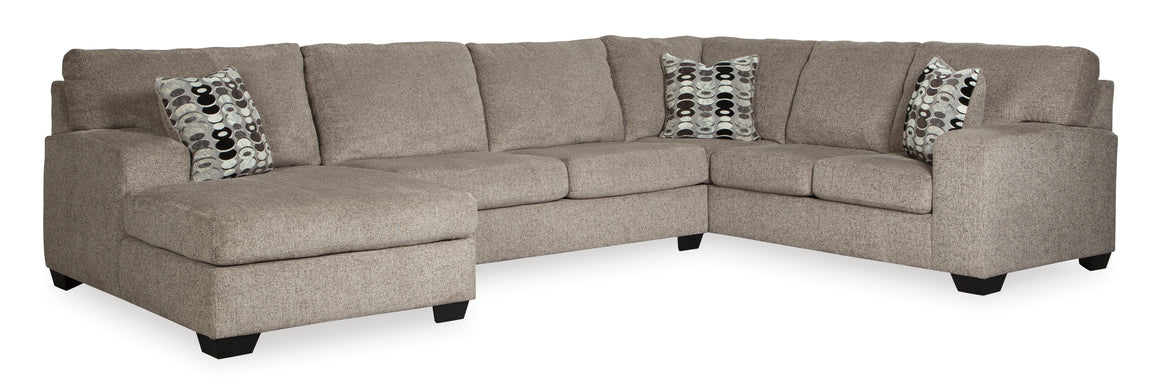 Ballinasloe 3-Piece Sectional with Left Facing Chaise - Platinum