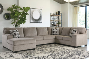 Ballinasloe 3-Piece Sectional with Left Facing Chaise - Platinum