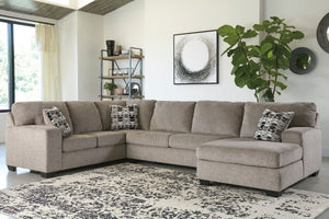 Ballinasloe 3-Piece Sectional with Right Facing Chaise - Platinum