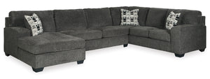 Ballinasloe 3-Piece Sectional with Left Facing Chaise - Smoke