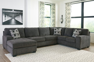 Ballinasloe 3-Piece Sectional with Left Facing Chaise - Smoke