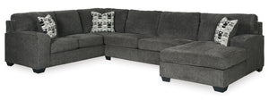 Ballinasloe 3-Piece Sectional with Right Facing Chaise - Smoke