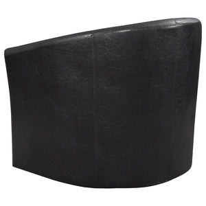 Turner Upholstered Barrel Back Swivel Chair - Dark Brown