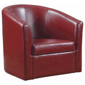 Turner Upholstered Barrel Back Swivel Chair - Red