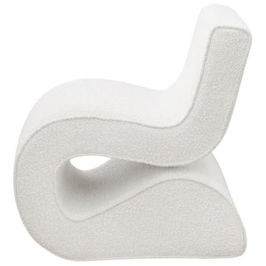 Ronea Boucle Upholstered Armless Curved Chair - Cream