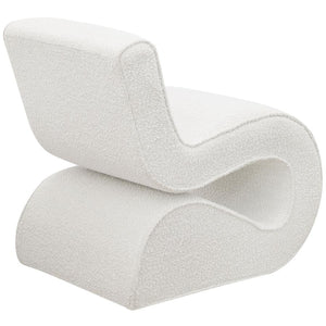Ronea Boucle Upholstered Armless Curved Chair - Cream