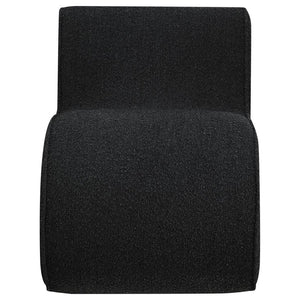 Ronea Boucle Upholstered Armless Curved Chair - Charcoal