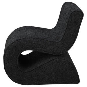 Ronea Boucle Upholstered Armless Curved Chair - Charcoal