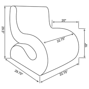 Ronea Boucle Upholstered Armless Curved Chair - Charcoal