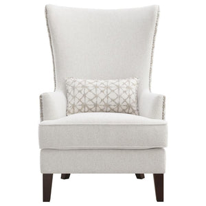 Pippin Upholstered High Wingback Accent Chair - Latte