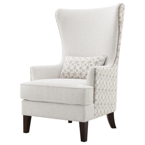 Pippin Upholstered High Wingback Accent Chair - Latte