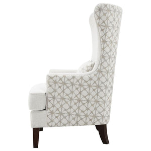 Pippin Upholstered High Wingback Accent Chair - Latte