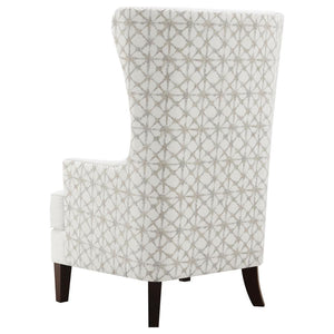 Pippin Upholstered High Wingback Accent Chair - Latte