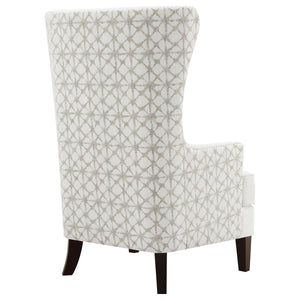Pippin Upholstered High Wingback Accent Chair - Latte