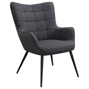 Isla Upholstered Flared Arm Tufted Accent Chair - Grey
