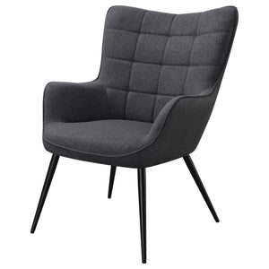 Isla Upholstered Flared Arm Tufted Accent Chair - Grey