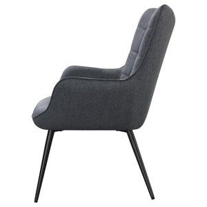 Isla Upholstered Flared Arm Tufted Accent Chair - Grey