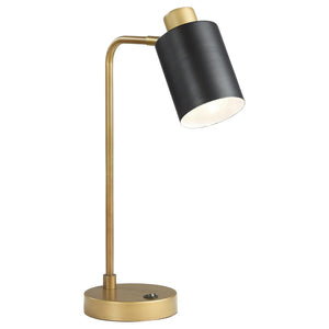 Cherise 18-inch Adjustable Angle Table Lamp - Antique Brass