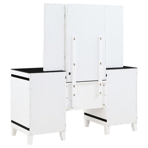 Talei 6-drawer Vanity Set with Lighting - Black and White