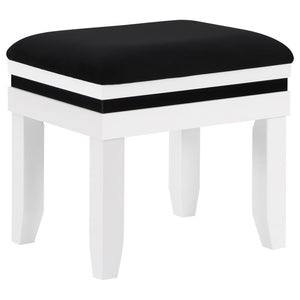 Talei 6-drawer Vanity Set with Lighting - Black and White