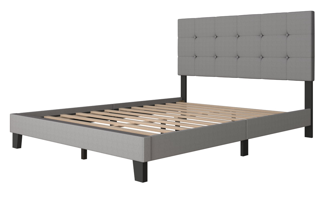 Grey Platform Bed