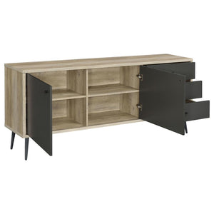 Maeve 2-door Engineered Wood Cabinet - Antique Pine and Grey