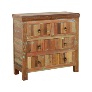 Harper 4-drawer Solid Reclaimed Wood Accent Cabinet - Brown