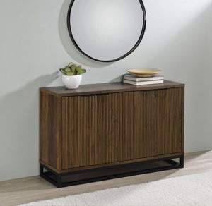 Ryatt 4-door Engineered Wood Accent Cabinet - Dark Pine