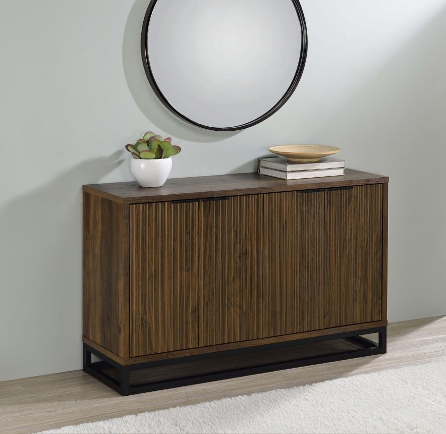 Ryatt 4-door Engineered Wood Accent Cabinet - Dark Pine
