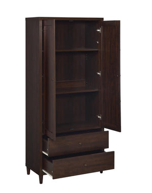 Wadeline 2-door Tall Accent Storage Cabinet - Rustic Tobacco