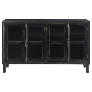 Sylvia 4-door Accent Cabinet - Black