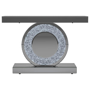 Bergenia LED Mirrored Entryway Sofa Console Table - Silver