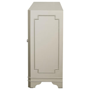 Toula 4-door Accent Cabinet - Smoke and Champagne