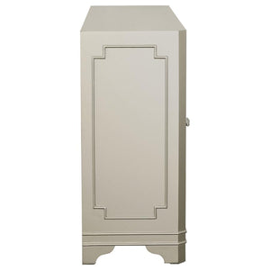 Toula 4-door Accent Cabinet - Smoke and Champagne