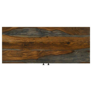 Macon 2-door Sheesham Wood Storage Accent Cabinet - Grey