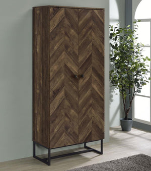 Carolyn 2-door Engineered Wood Accent Cabinet - Rustic Oak