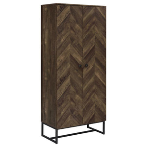 Carolyn 2-door Engineered Wood Accent Cabinet - Rustic Oak