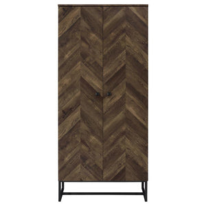 Carolyn 2-door Engineered Wood Accent Cabinet - Rustic Oak
