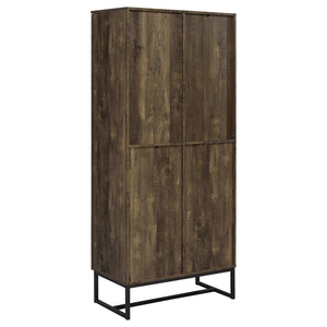 Carolyn 2-door Engineered Wood Accent Cabinet - Rustic Oak