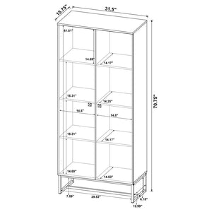 Carolyn 2-door Engineered Wood Accent Cabinet - Rustic Oak