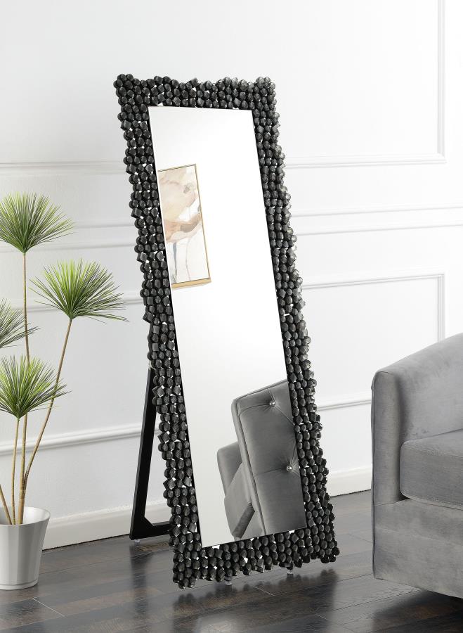 Mckay 24 x 63 Inch Acrylic Frame Standing Mirror - Smokey Grey