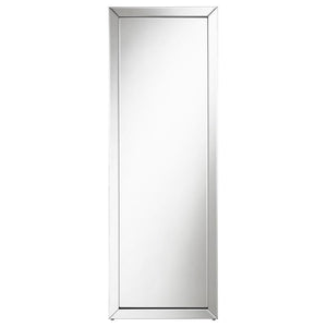 Soline 22 x 61 Inch Framed Standing Floor Mirror - Silver