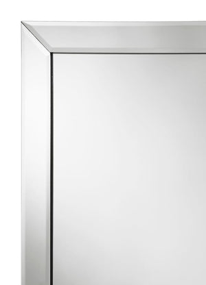 Soline 22 x 61 Inch Framed Standing Floor Mirror - Silver