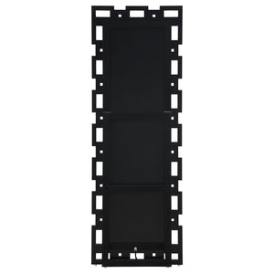 Tavin 24 x 65 Inch Geometric Frame Standing Mirror - Silver