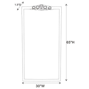 Sylvie 30 x 65 Inch French Provincial Floor Mirror - Gold