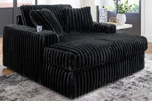 Midnight-Madness Oversized Chaise - Onyx
