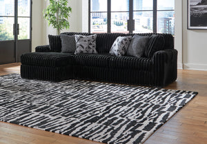 Midnight-Madness 2-Piece Sectional Sofa with Left Facing Chaise -Onyx