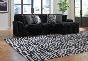 Midnight-Madness 2-Piece Sectional Sofa with Right Facing Chaise - Onyx