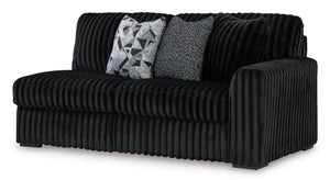 Midnight-Madness 4-Piece Sectional with Left Facing Chaise - Onyx