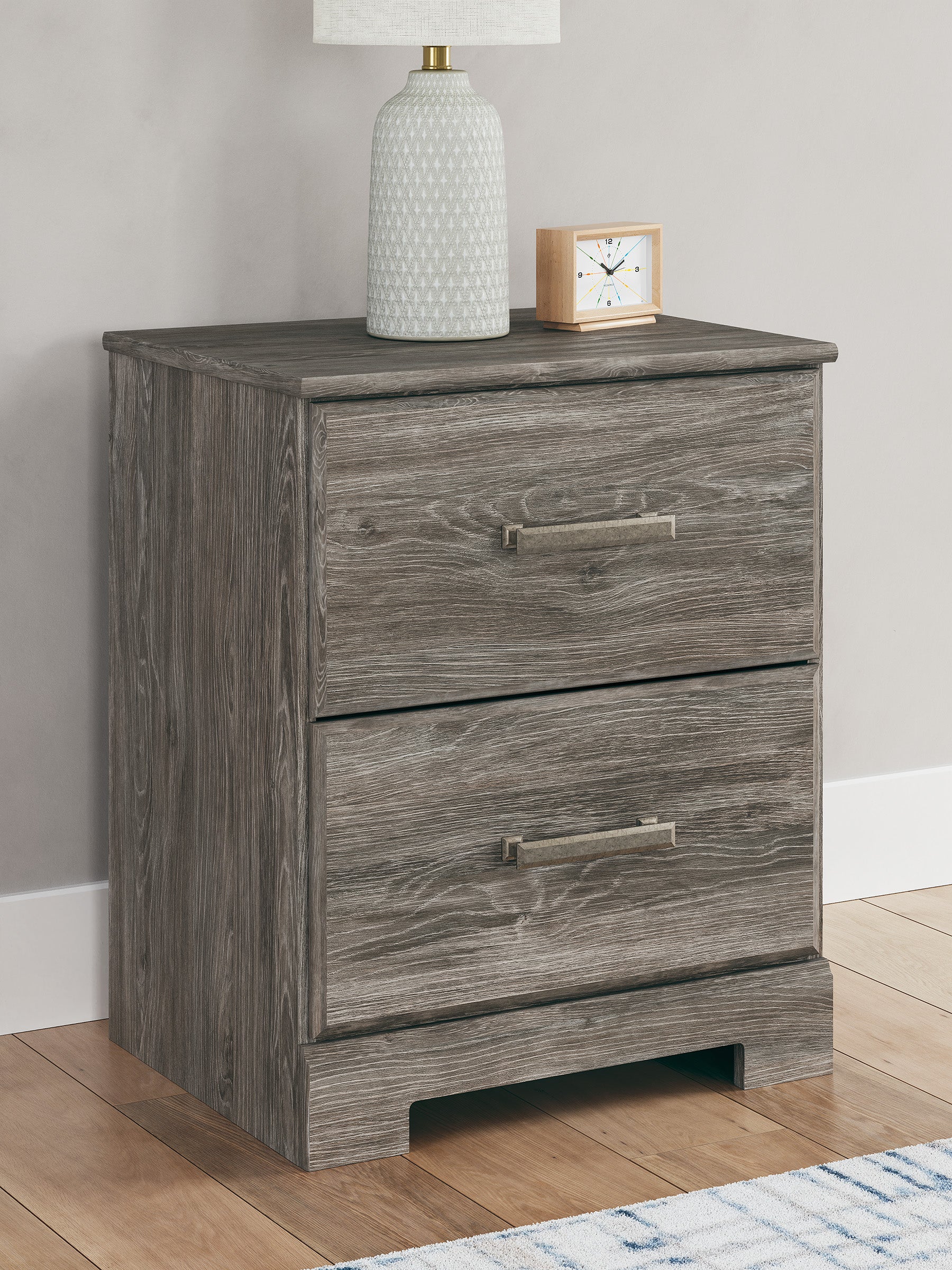 Ralinksi Two Drawer Nightstand - Gray